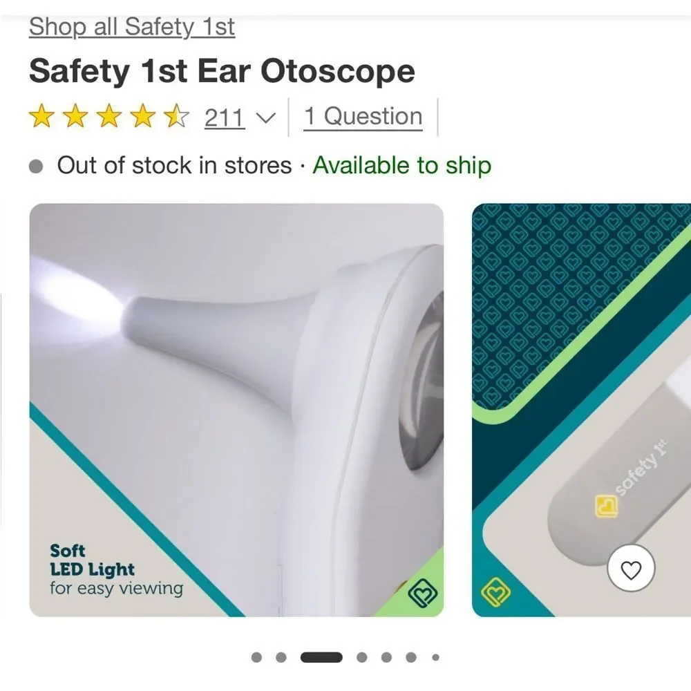 Safety 1st Ear Otoscope brand new in box